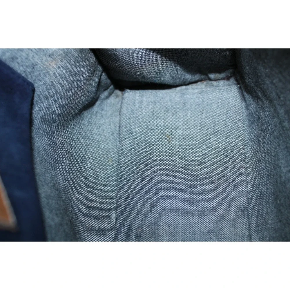 Clare V. Women's Small Navy Blue Red Suede Magnet Closure Bag - Picture 11 of 14